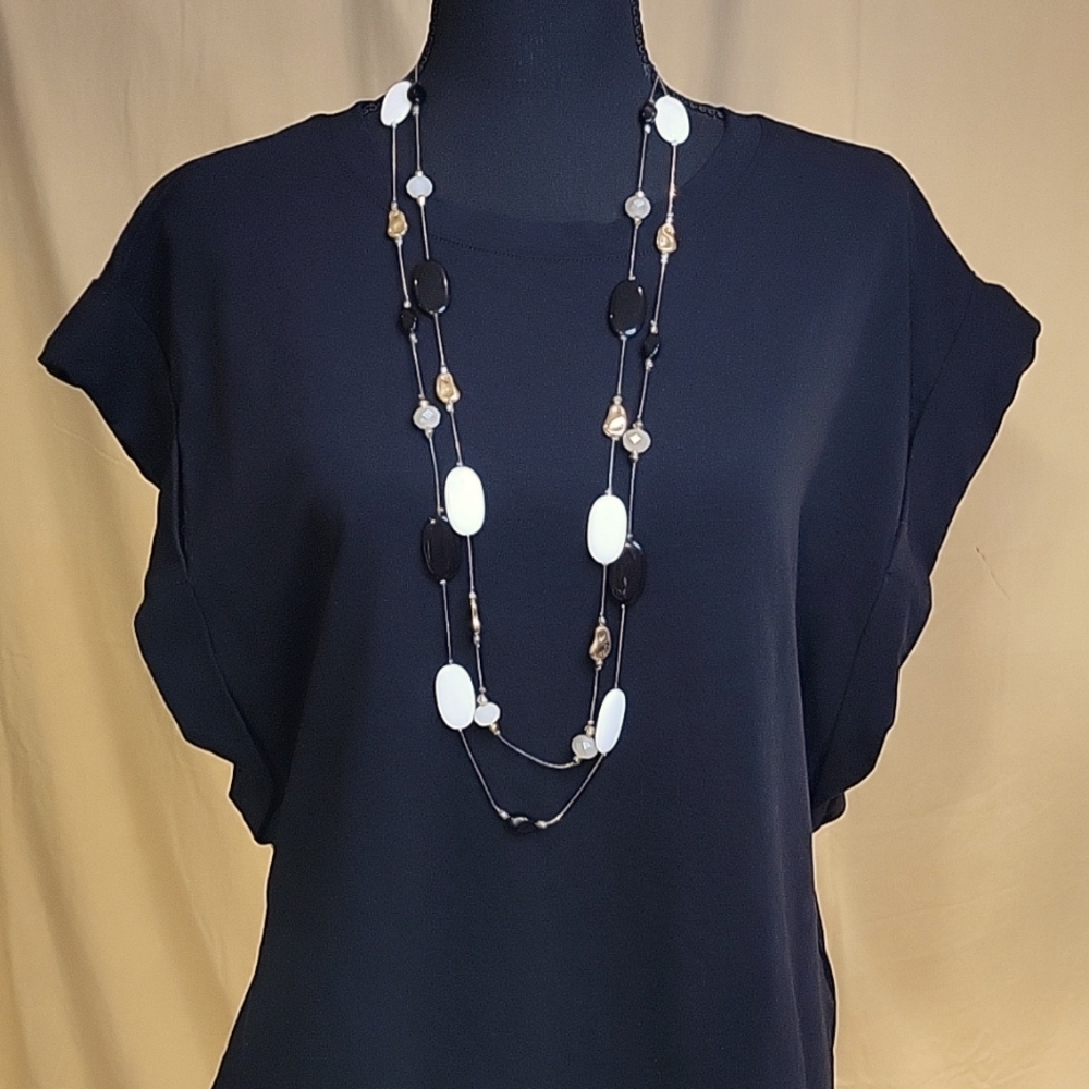 INC International Concepts Black Dolman Sleeve Boxy Top - Picture 3 of 9